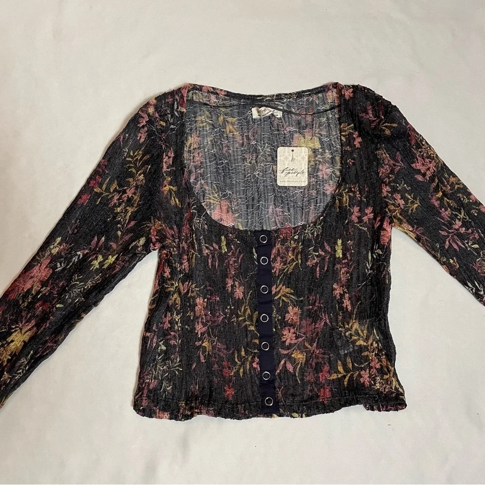 NWT New $78 Free People Angelina Lace Top Size S